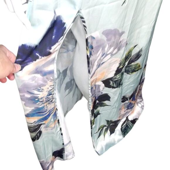 new SHOW ME YOUR MUMU Maxi Dress, XXS, Minty Floral, Heather Halter, Tall Vent - Picture 6 of 16